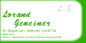 lorand gemeiner business card